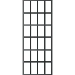 vidaXL Schuifdeur met beslag 76x205 cm aluminium en ESG-glas