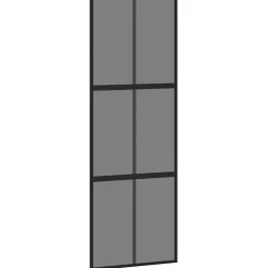 vidaXL Schuifdeur met beslagset 76x205 cm gehard glas zwart