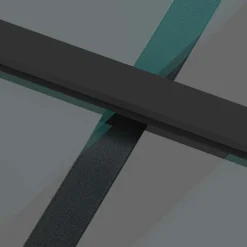 vidaXL Schuifdeur met beslag 76x205 cm gehard glas en aluminium