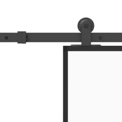 vidaXL Schuifdeur met beslag 76x205 cm gehard glas en aluminium