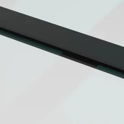 vidaXL Schuifdeur met beslagset 76x205 cm ESG glas zwart
