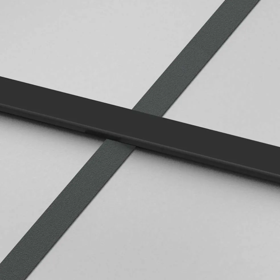 vidaXL Schuifdeur met beslagset 76x205 cm ESG glas zwart