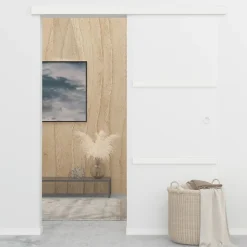 vidaXL Schuifdeur met zachte stops 76x205 cm ESG-glas en aluminium
