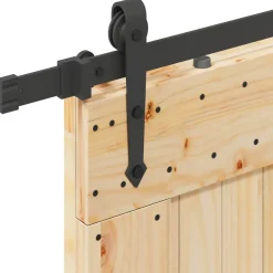 vidaXL Schuifdeur NARVIK Naturel en Zwart 70 x 210 cm (152,5 cm)