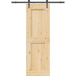 vidaXL Schuifdeur NARVIK Naturel en Zwart 70 x 210 cm (152,5 cm)