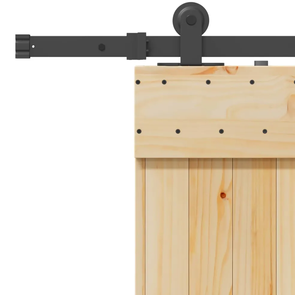 vidaXL Schuifdeur NARVIK Naturel en Zwart 70 x 210 cm (152,5 cm)