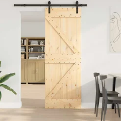 vidaXL Schuifdeur NARVIK 70 x 210 cm (152,5 cm) Naturel en Zwart