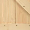 vidaXL Schuifdeur Naturel en Zwart 70 x 210 cm Massief Grenenhout