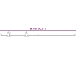vidaXL Schuifdeur Natuurlijk en Wit 70 x 210 cm Massief Grenenhout