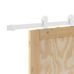 vidaXL Schuifdeur Natuurlijk en Wit 61 x 198,5 cm Massief grenenhout