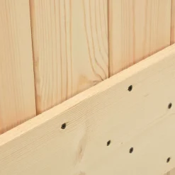 vidaXL Schuifdeur Natuurlijk en Wit 80 x 210 cm Massief Grenenhout