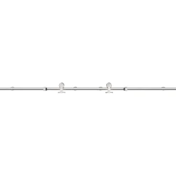 vidaXL Schuifdeur onderdelenset 183 cm roestvrij staal zilverkleurig