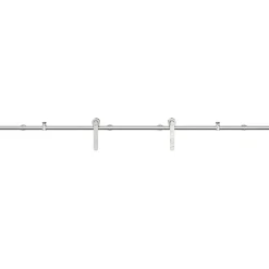 vidaXL Schuifdeur onderdelenset 183 cm roestvrij staal zilverkleurig