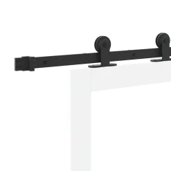 vidaXL Schuifdeur ORKDAL Wit 61 x 198,5 cm Massief grenenhout en glas