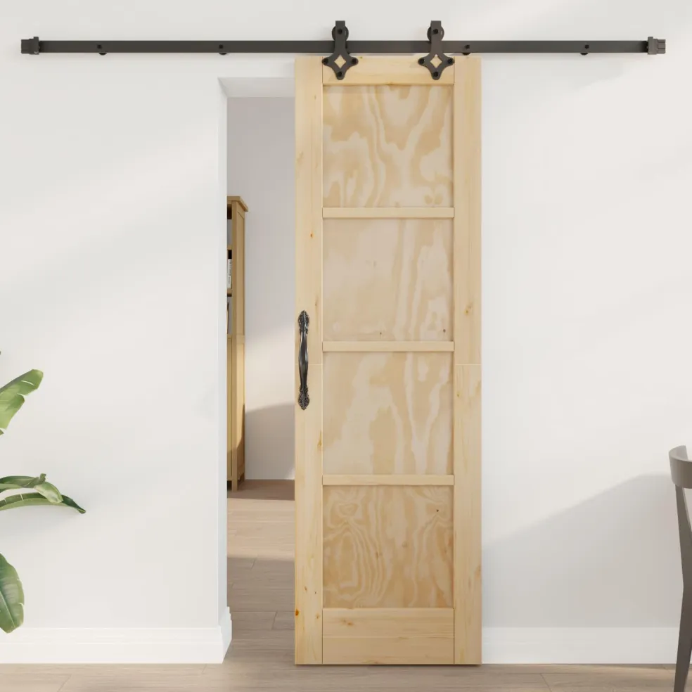 vidaXL Schuifdeur ORKDAL 61 x 198,5 cm Massief grenenhout Naturel