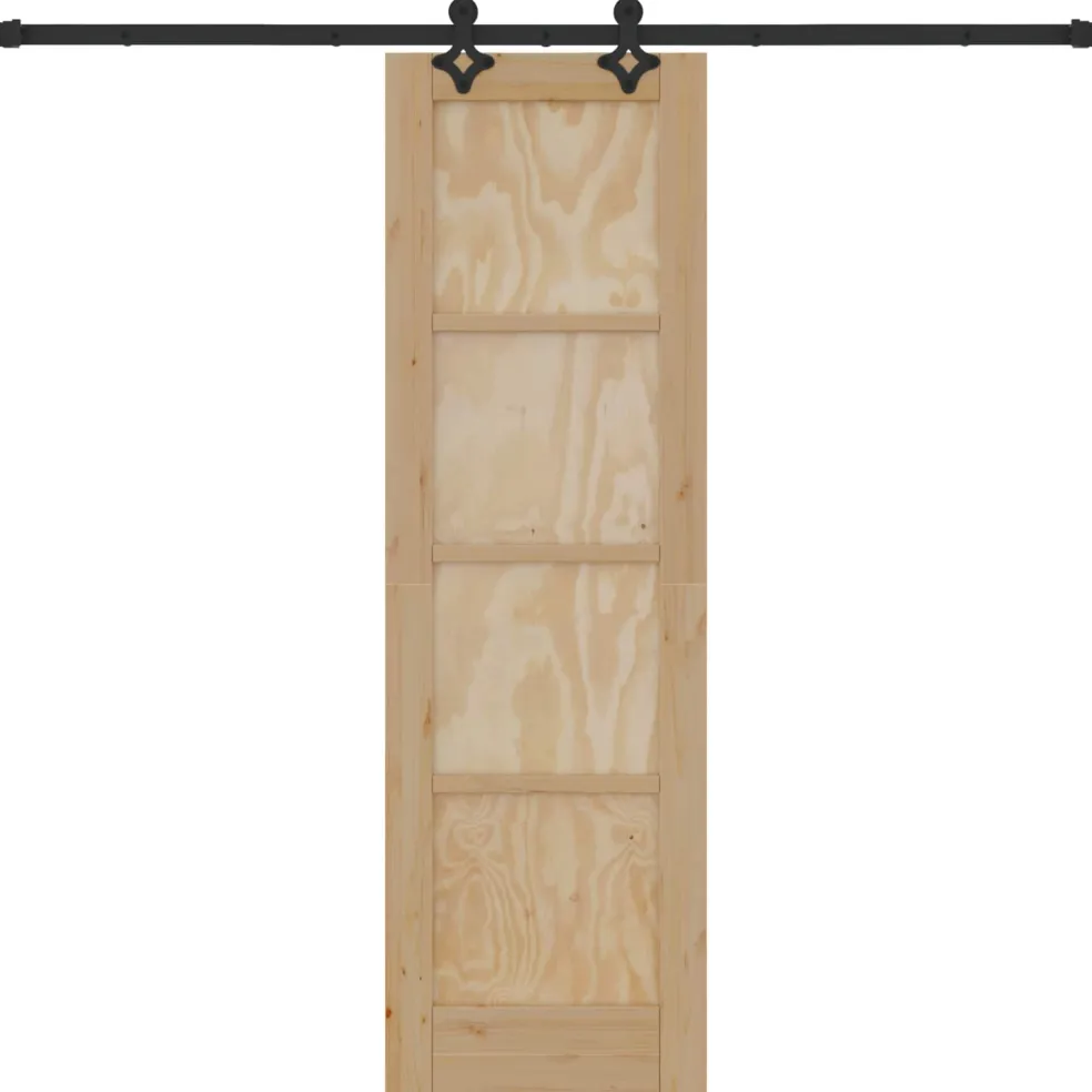 vidaXL Schuifdeur ORKDAL 61 x 198,5 cm Massief grenenhout Naturel