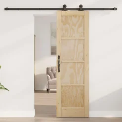vidaXL Schuifdeur ORKDAL 61 x 198,5 cm Massief grenenhout Naturel