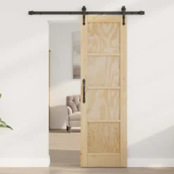 vidaXL Schuifdeur ORKDAL 61 x 198,5 cm Massief grenenhout Naturel