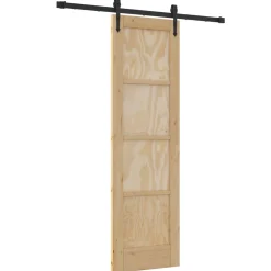 vidaXL Schuifdeur ORKDAL 61 x 198,5 cm Massief grenenhout Naturel