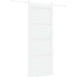 vidaXL Schuifdeur ORKDAL 83 x 202 cm Massief grenenhout Wit