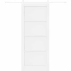 vidaXL Schuifdeur ORKDAL 83 x 202 cm Massief grenenhout Wit