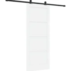 vidaXL Schuifdeur ORKDAL 83 x 202 cm Massief grenenhout Wit