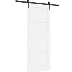 vidaXL Schuifdeur ORKDAL 83 x 202 cm Massief grenenhout Wit
