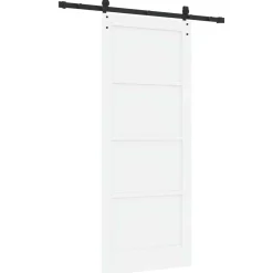 vidaXL Schuifdeur ORKDAL 83 x 202 cm Massief grenenhout Wit