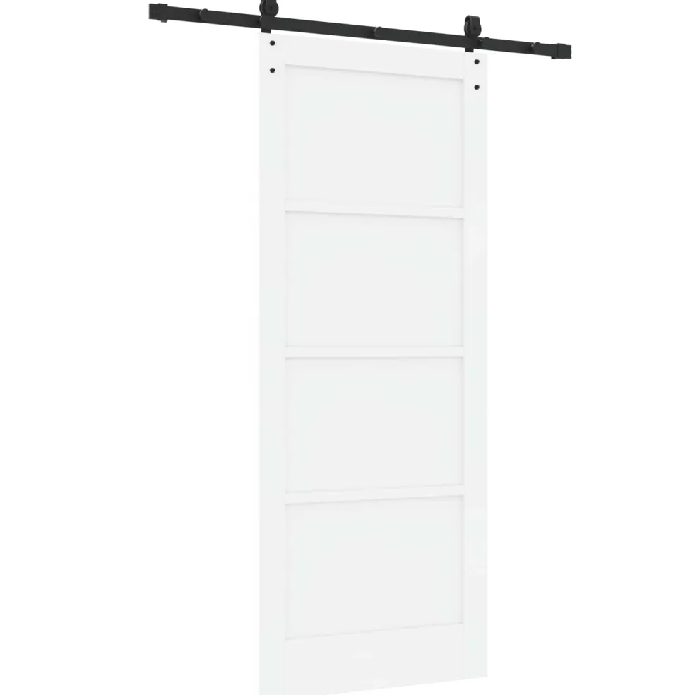 vidaXL Schuifdeur ORKDAL 83 x 202 cm Massief grenenhout Wit