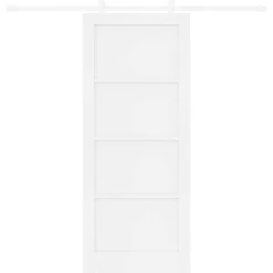 vidaXL Schuifdeur Wit 83 x 202 cm Massief grenenhout
