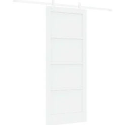 vidaXL Schuifdeur Wit 83 x 202 cm Massief grenenhout
