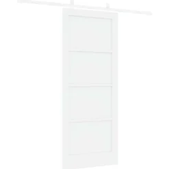 vidaXL Schuifdeur Wit 83 x 202 cm Massief grenenhout