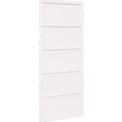 vidaXL Schuifdeur Wit 80 x 2,5 x 208 cm Massief grenenhout