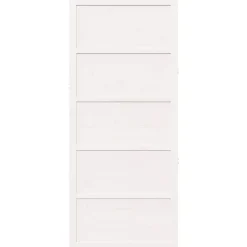 vidaXL Schuifdeur Wit 80 x 2,5 x 208 cm Massief grenenhout