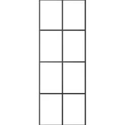 vidaXL Schuifdeur 76x205 cm aluminium en ESG-glas zwart