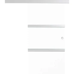vidaXL Schuifdeur 90x212 cm ESG-glas en aluminium zilverkleurig