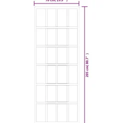 vidaXL Schuifdeur 76x205 cm ESG-glas en aluminium zwart