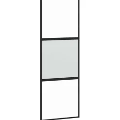 vidaXL Schuifdeur 76x205 cm gehard glas en aluminium zwart