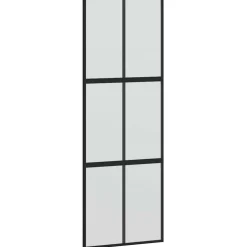 vidaXL Schuifdeur 76x205 cm gehard glas en aluminium zwart