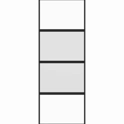 vidaXL Schuifdeur 76x205 cm gehard glas en aluminium zwart
