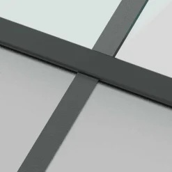 vidaXL Schuifdeur 76x205 cm gehard glas en aluminium zwart