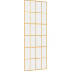 vidaXL Schuifdeur 76x205 cm helder ESG-glas en aluminium goudkleurig