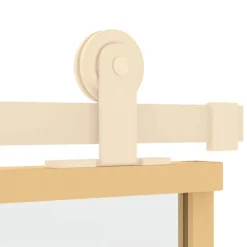 vidaXL Schuifdeur 76x205 cm helder ESG-glas en aluminium goudkleurig
