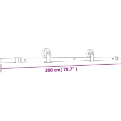 vidaXL Schuifdeur 80 x 210 cm Massief Grenenhout (Niet-Behandeld)