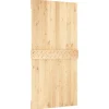 vidaXL Schuifdeur 100 x 210 cm Massief Grenenhout (Niet-Behandeld)