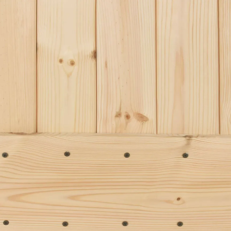 vidaXL Schuifdeur 100 x 210 cm Massief Grenenhout (Niet-Behandeld)