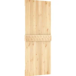 vidaXL Schuifdeur 80 x 210 cm Massief Grenenhout (Niet-Behandeld)
