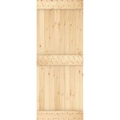 vidaXL Schuifdeur 100 x 208 cm Massief grenenhout Naturel