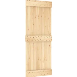 vidaXL Schuifdeur 100 x 208 cm Massief grenenhout Naturel
