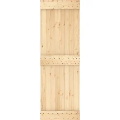 vidaXL Schuifdeur 70 x 210 cm Massief Grenenhout (Niet-Behandeld)
